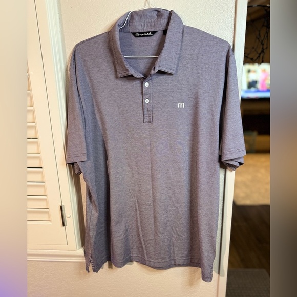 Travis Mathew Purple Polo Shirt Classic Design - Picture 1 of 5
